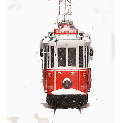 雪天电车