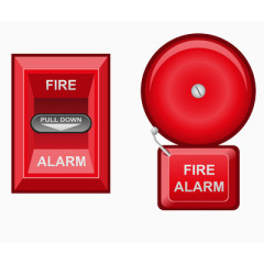 火警红色的按钮键