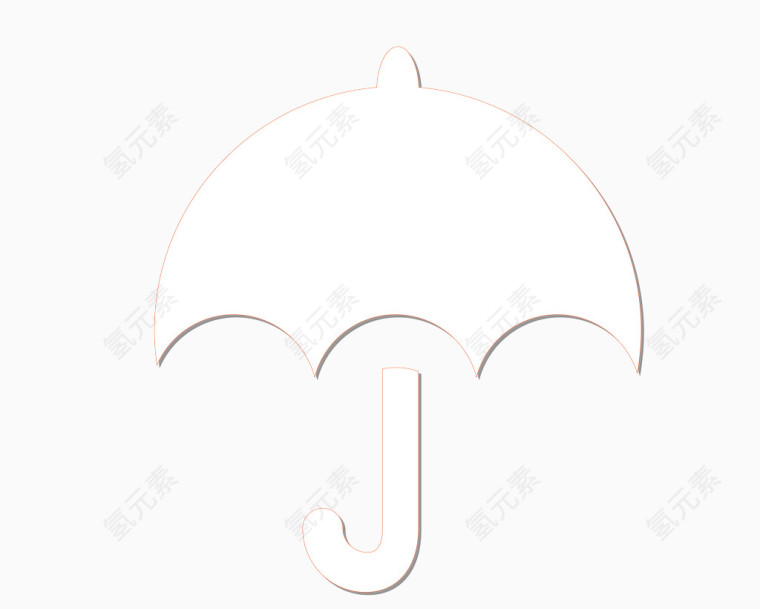 雨伞浅色透明矢量