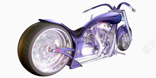 紫色摩托车素材