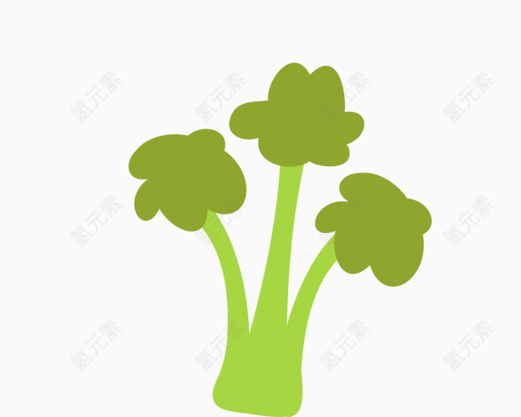 矢量绿色蔬菜抽象西蓝花