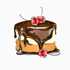 巧克力酱蛋糕图片素材