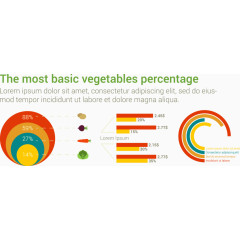 最基本的蔬菜比例信息图矢量