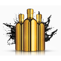 金色三个水瓶产品海报素材