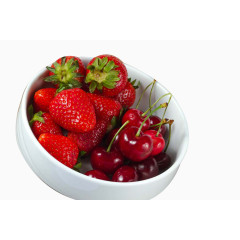 一碗草莓樱桃图片素材