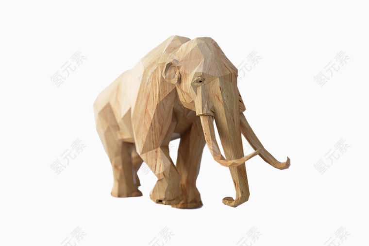 木雕大象