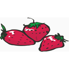红色草莓PNG矢量素材