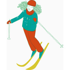 滑雪冰雪乐园素材