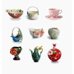 花卉陶瓷碗壶陶瓷制品