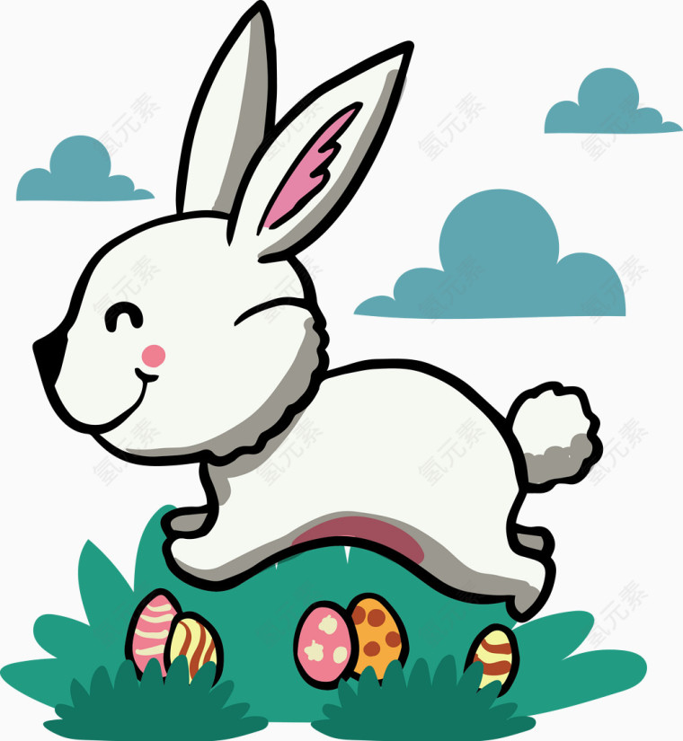 复活节小白兔素材
