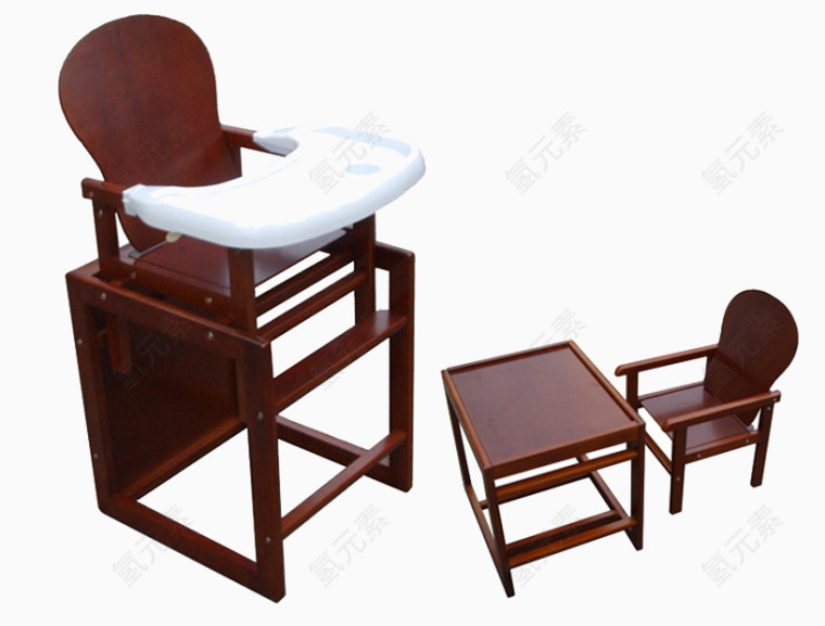 实木儿童分体餐椅