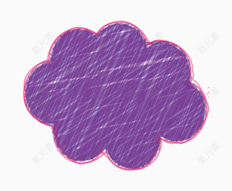 紫色线条天空云朵