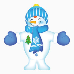 冬季雪人装饰图案童趣