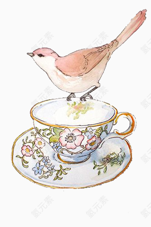 茶杯与小鸟