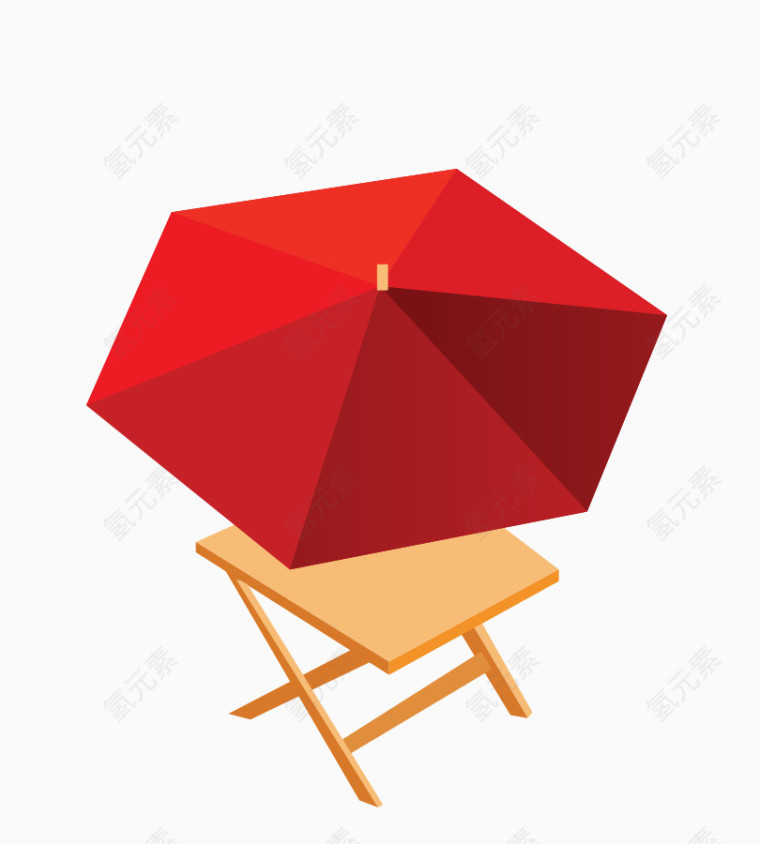 红色太阳伞