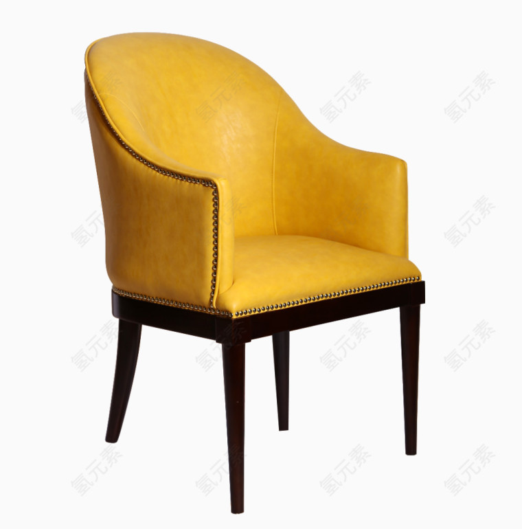黄色皮单椅