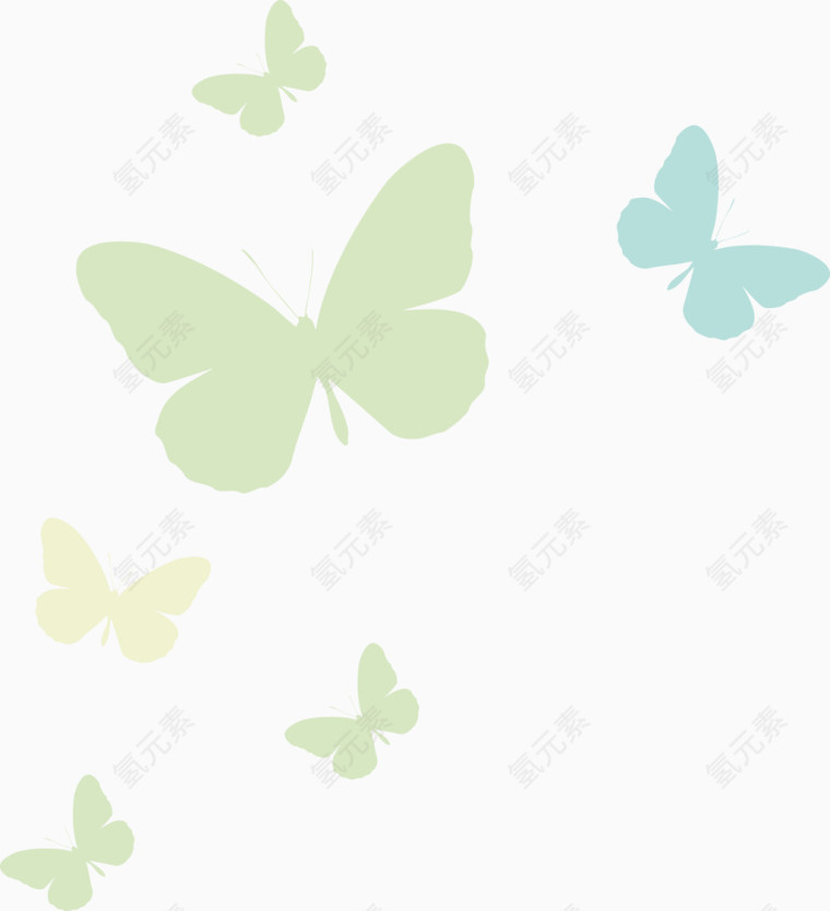 小清新绿色环保蝴蝶