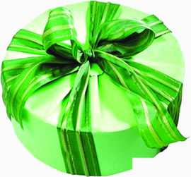 绿色圆形礼品盒