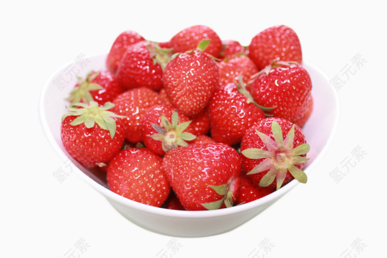 一大碗新鲜的草莓