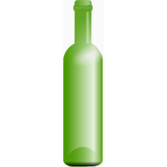 矢量绿色酒瓶