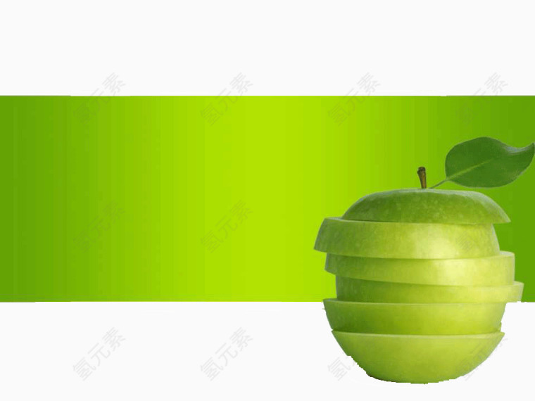 绿色苹果系列PPT模板