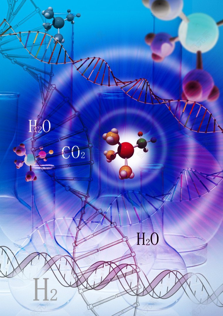 基因链漩涡背景科技