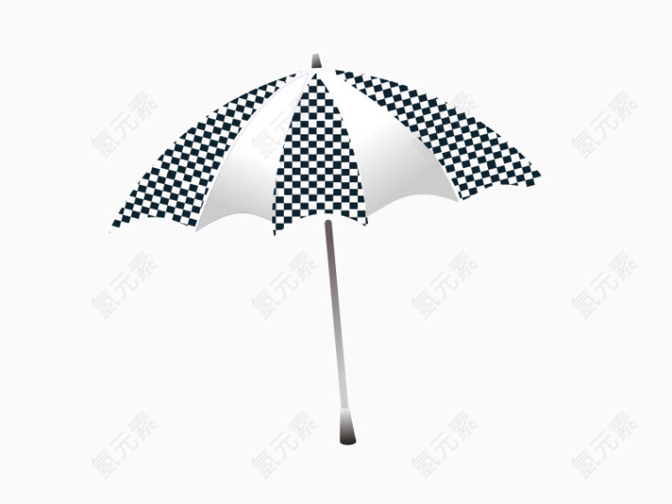 灰色白色的卡通雨伞