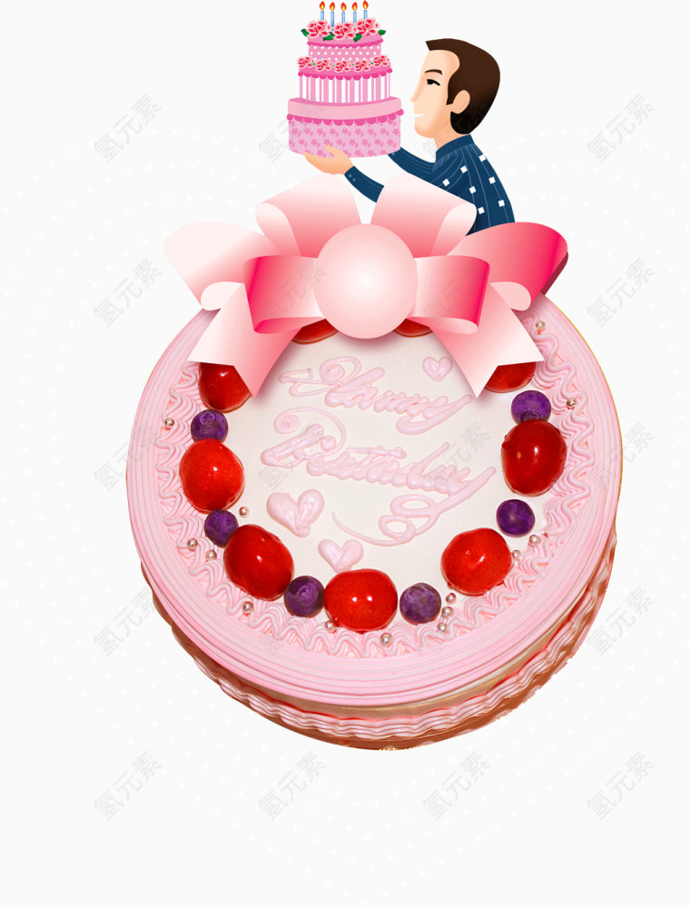 求爱粉色蛋糕