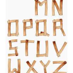 木头英文字母