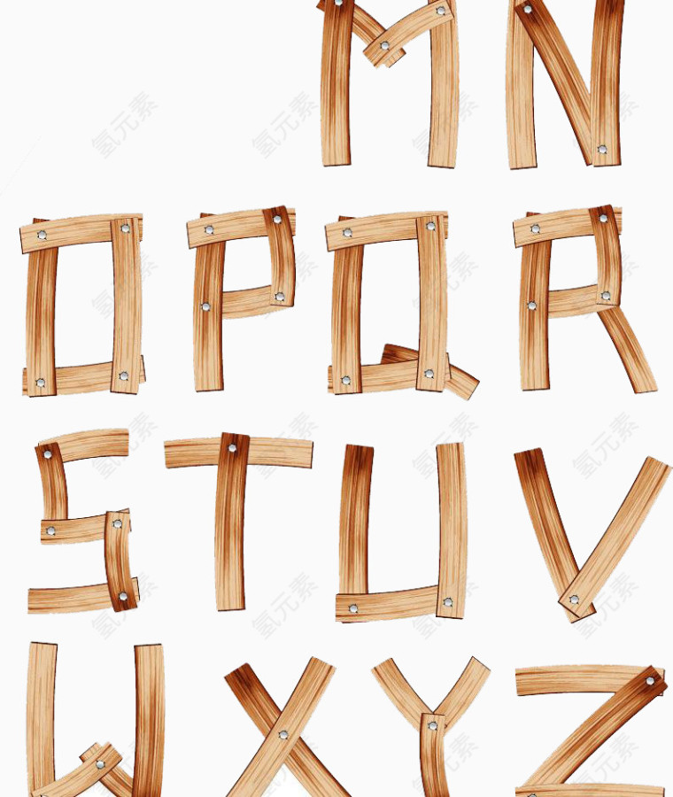 木头英文字母