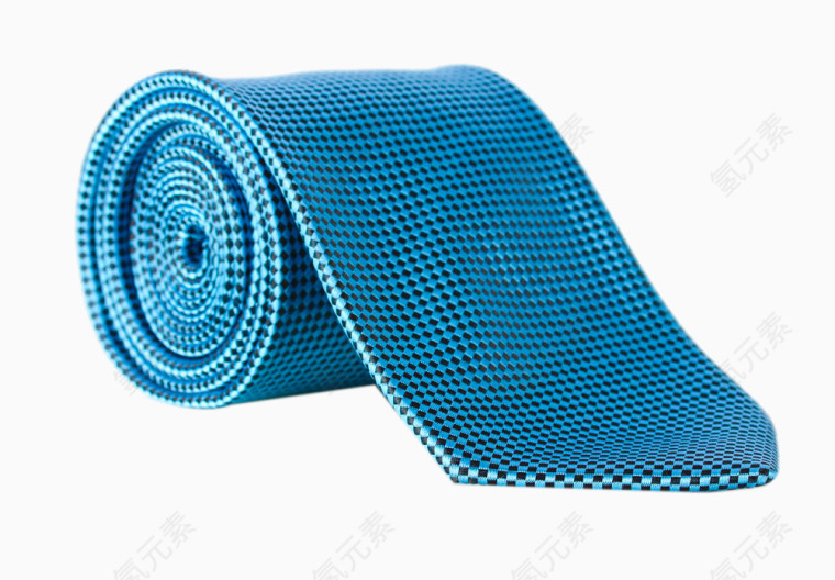 蓝色格子领带