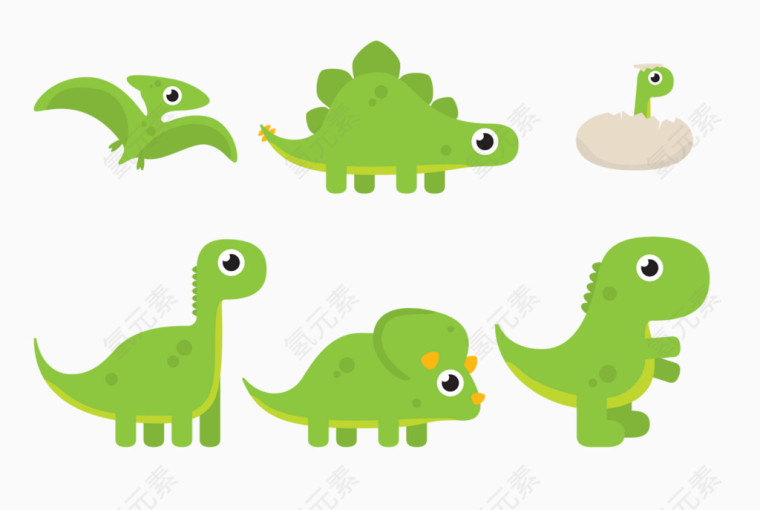 可爱儿童风格恐龙