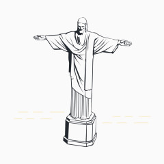 矢量巴西耶稣像