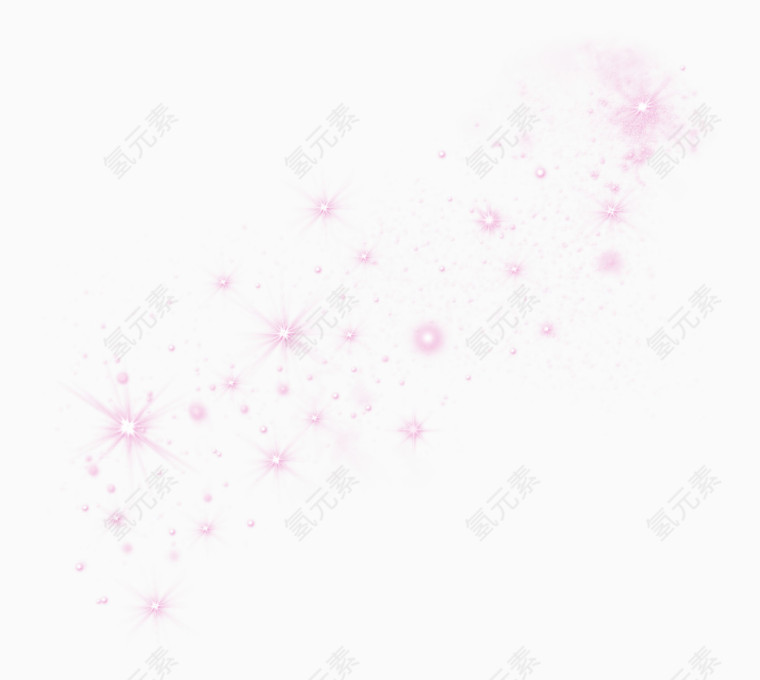 粉色星光光效效果元素
