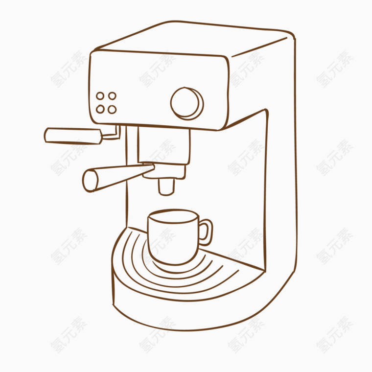 手绘咖啡机