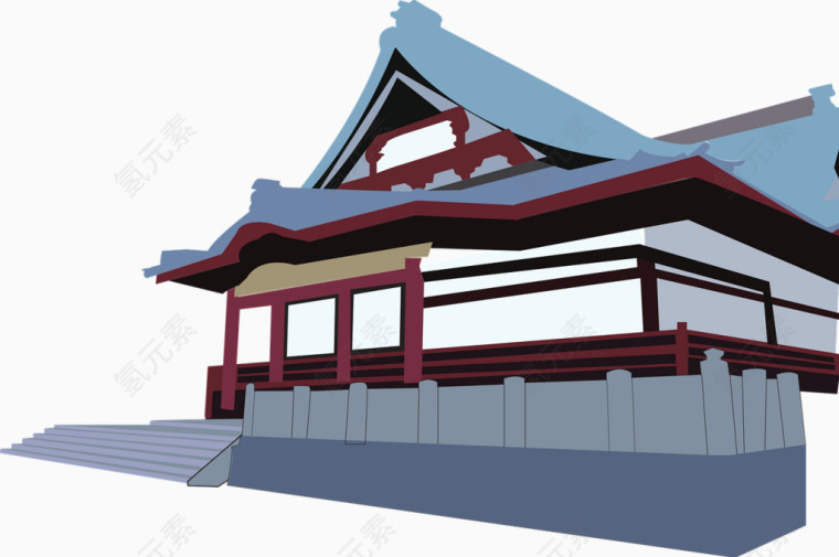 日式卡通寺院