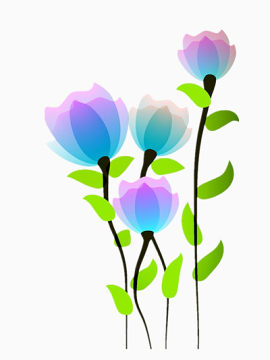 蓝紫色的花朵