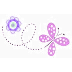 紫色蝴蝶花边