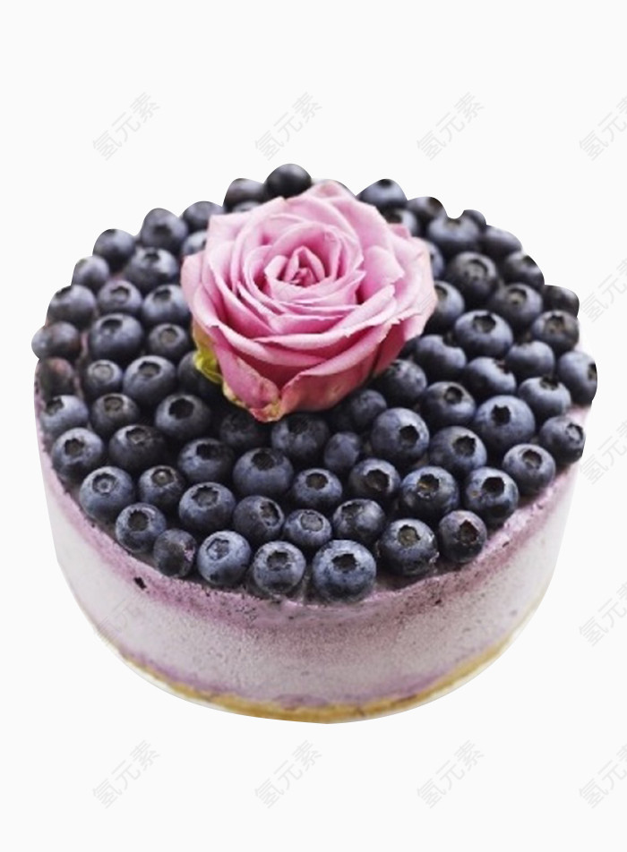 蓝莓酸奶小蛋糕素材
