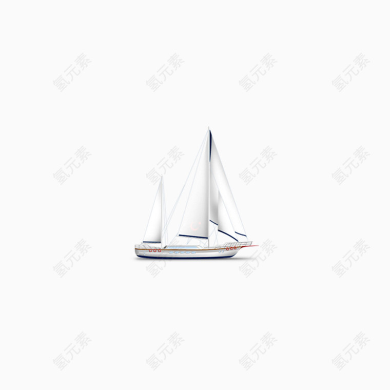 白色船物品PNG图标