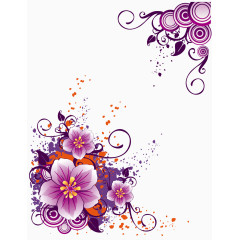 紫色矢量花纹