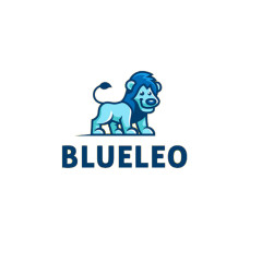 蓝色狮子LOGO设计