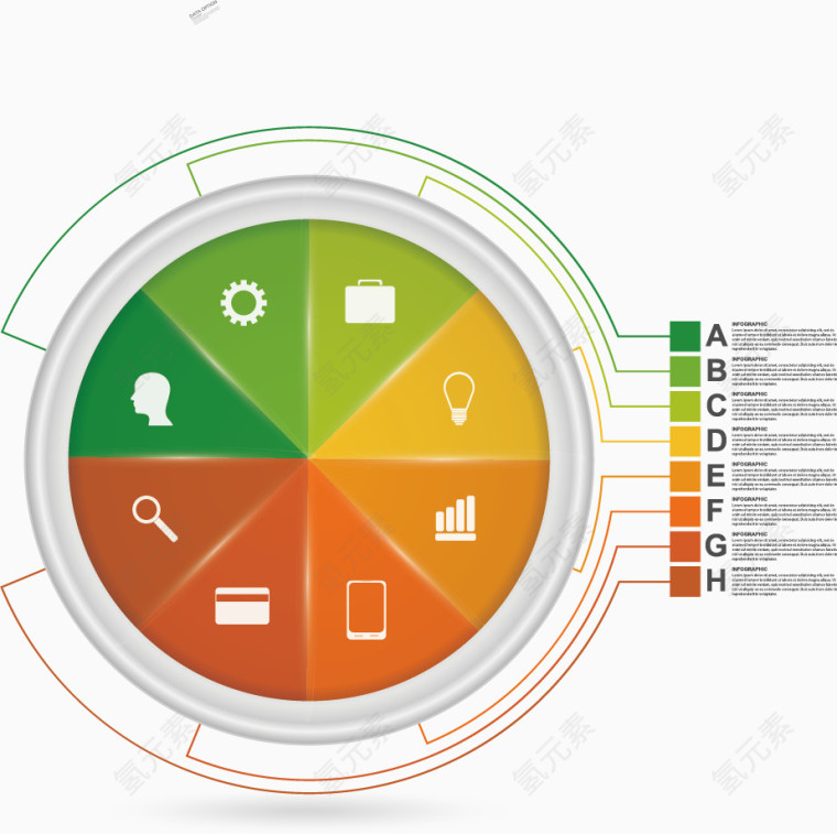 矢量圆形图表