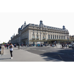 巴黎卢浮宫建筑旅游风光