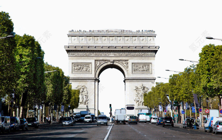 著名景点巴黎凯旋门