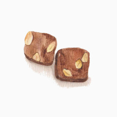 巧克力饼干手绘画素材图片