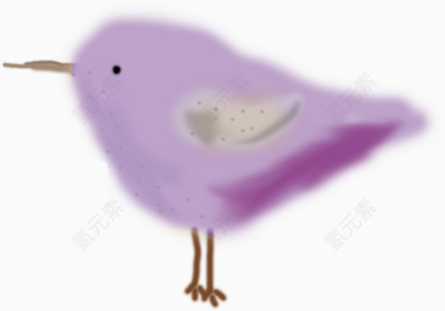 紫色小鸟