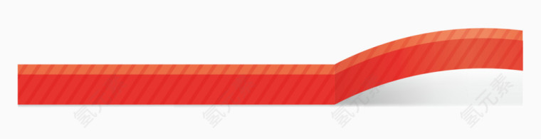 矢量标题栏不规则图形折叠红色