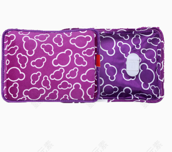 紫色印花电暖宝