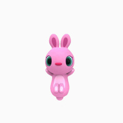 小清新可爱粉色兔子